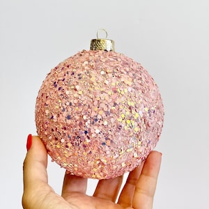 Seashell Glitter Christmas Ornament: Custom Holiday Ball