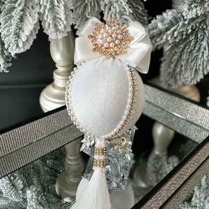 WHITE VELVET CHRISTMAS ornaments 3.15”, milk tree ball, holiday decorations for home tree
